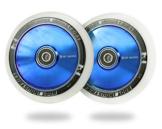 root-industries-air-110-mm-wheels-white-blau-rollen image 1