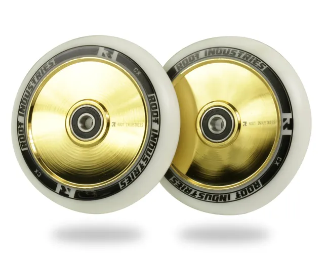 root-industries-air-110mm-stunt-scooter-rollen-wei-gold-rush-paar image 1