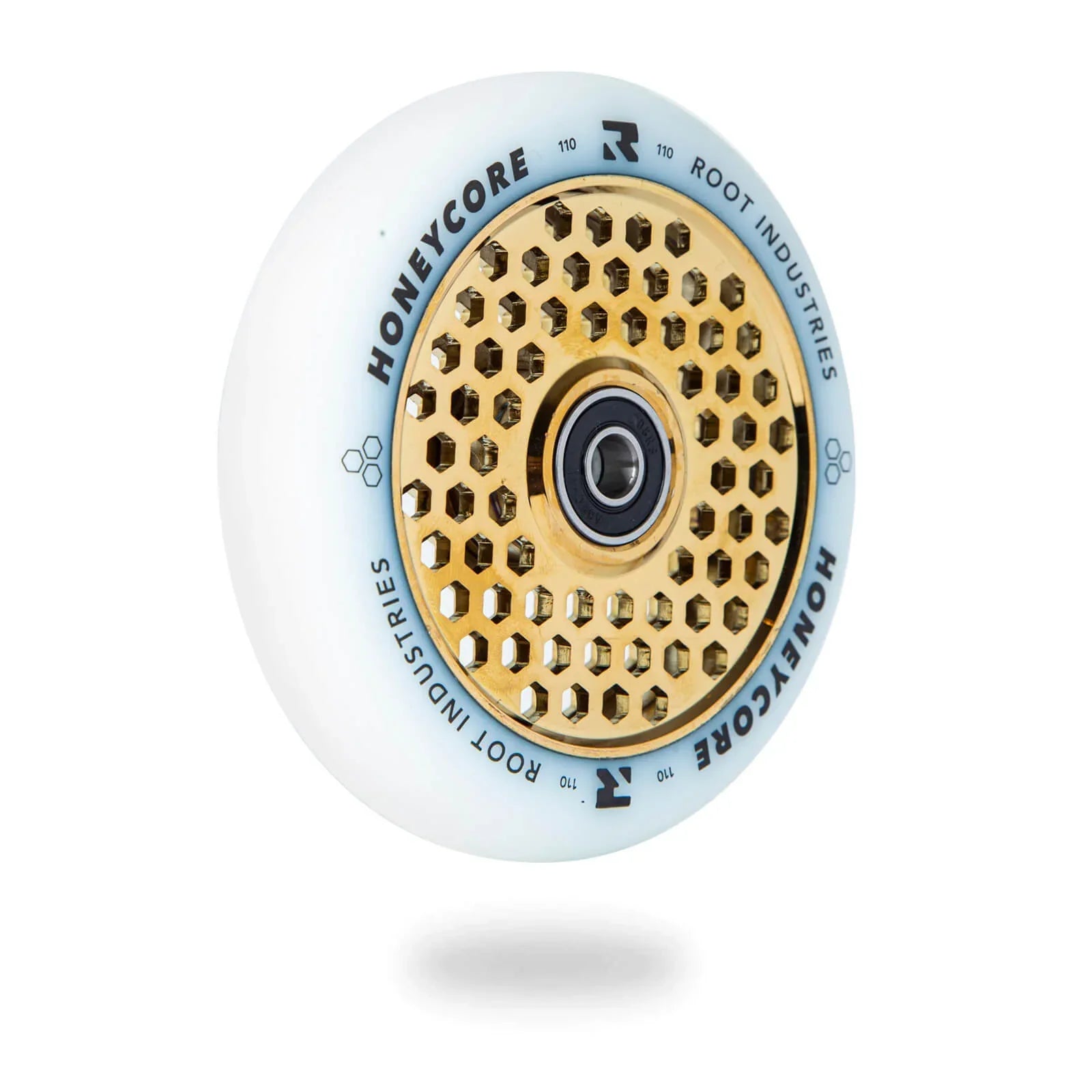 root-industries-honeycore-stunt-rollen-110mm-white-gold-rush image 2
