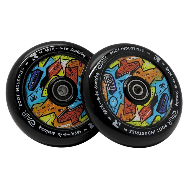 root-industries-air-stunt-scooter-rollen-110mm-black-kota image 1