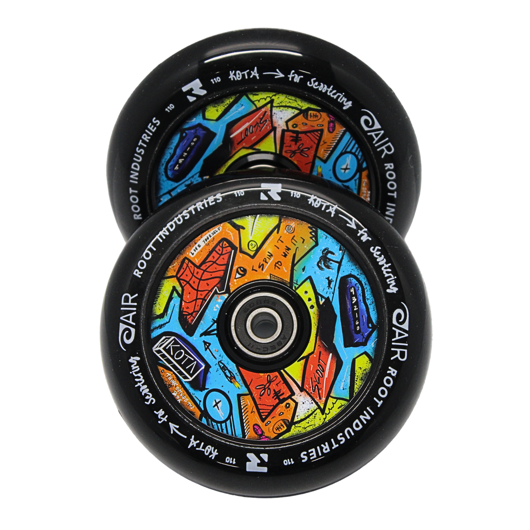 root-industries-air-stunt-scooter-rollen-110mm-black-kota image 2