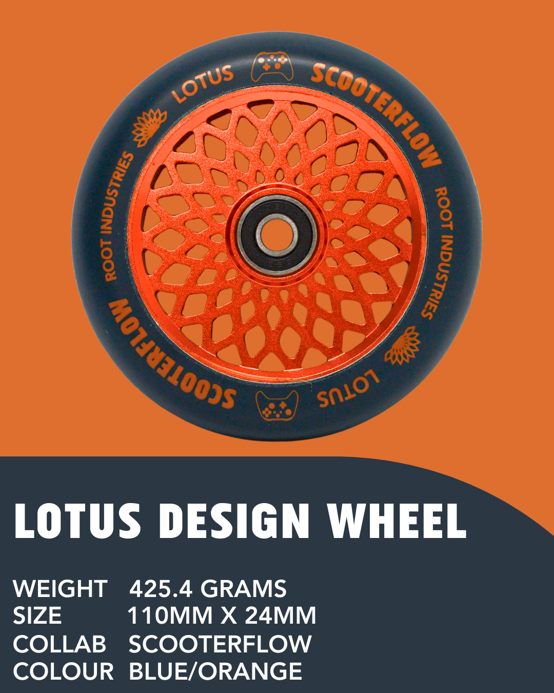 root-industries-lotus-r-der-110mm-blau-orange-limited image 5