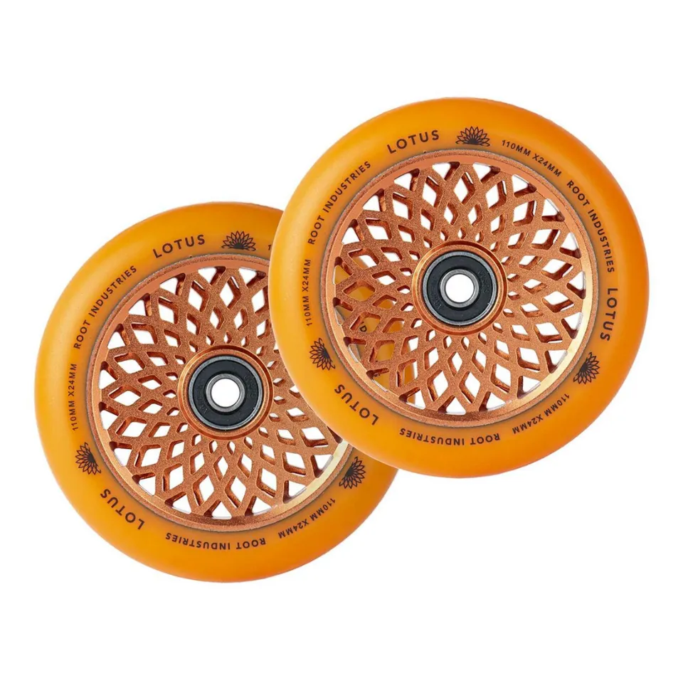 root-industries-lotus-110mm-scooter-rollen-orange-orange image 1