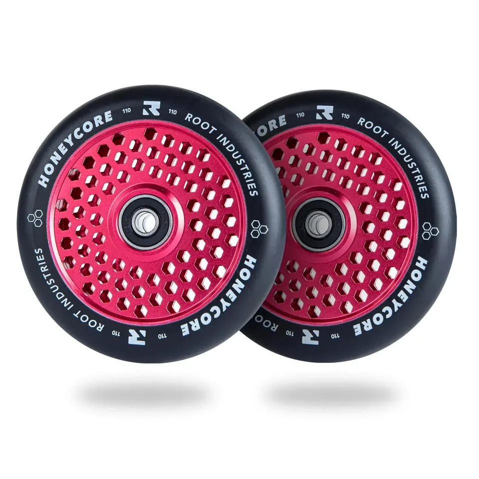 root-industries-honeycore-110mm-rollen-schwarz-rot-abec11 image 1