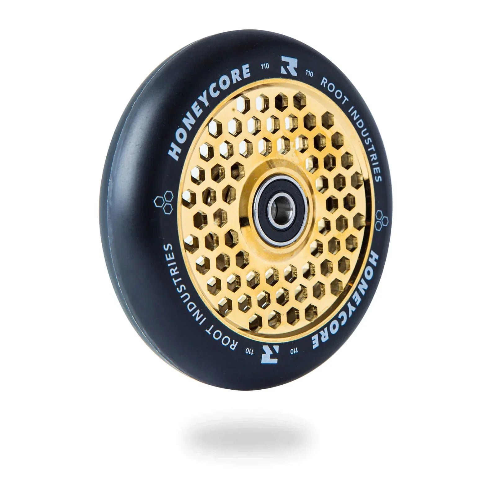 root-industries-honeycore-110mm-scooter-rollen-black-gold-rush image 2
