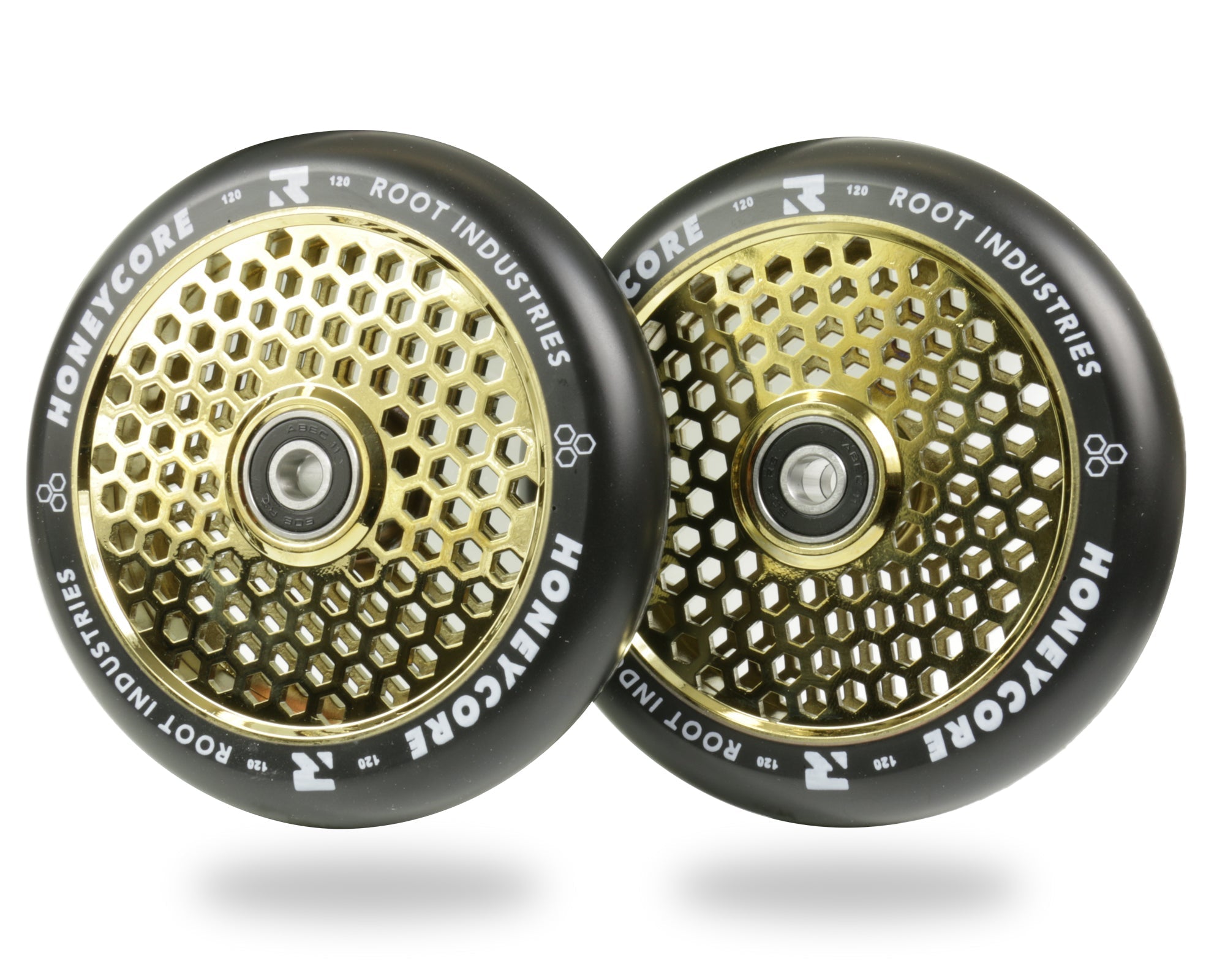 root-industries-honeycore-stunt-rollen-120mm-schwarz-gold image 2