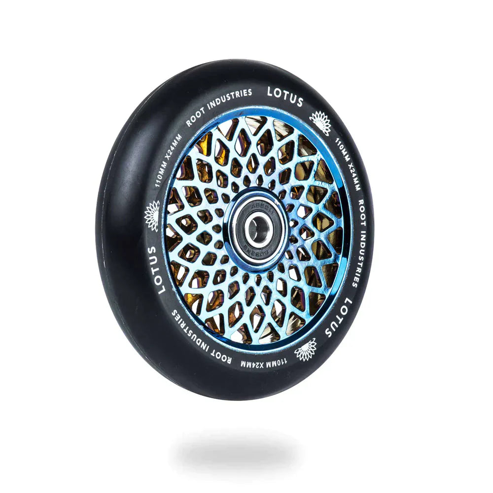 root-industries-lotus-110mm-stunt-scooter-rollen-schwarz-blu-ray image 2