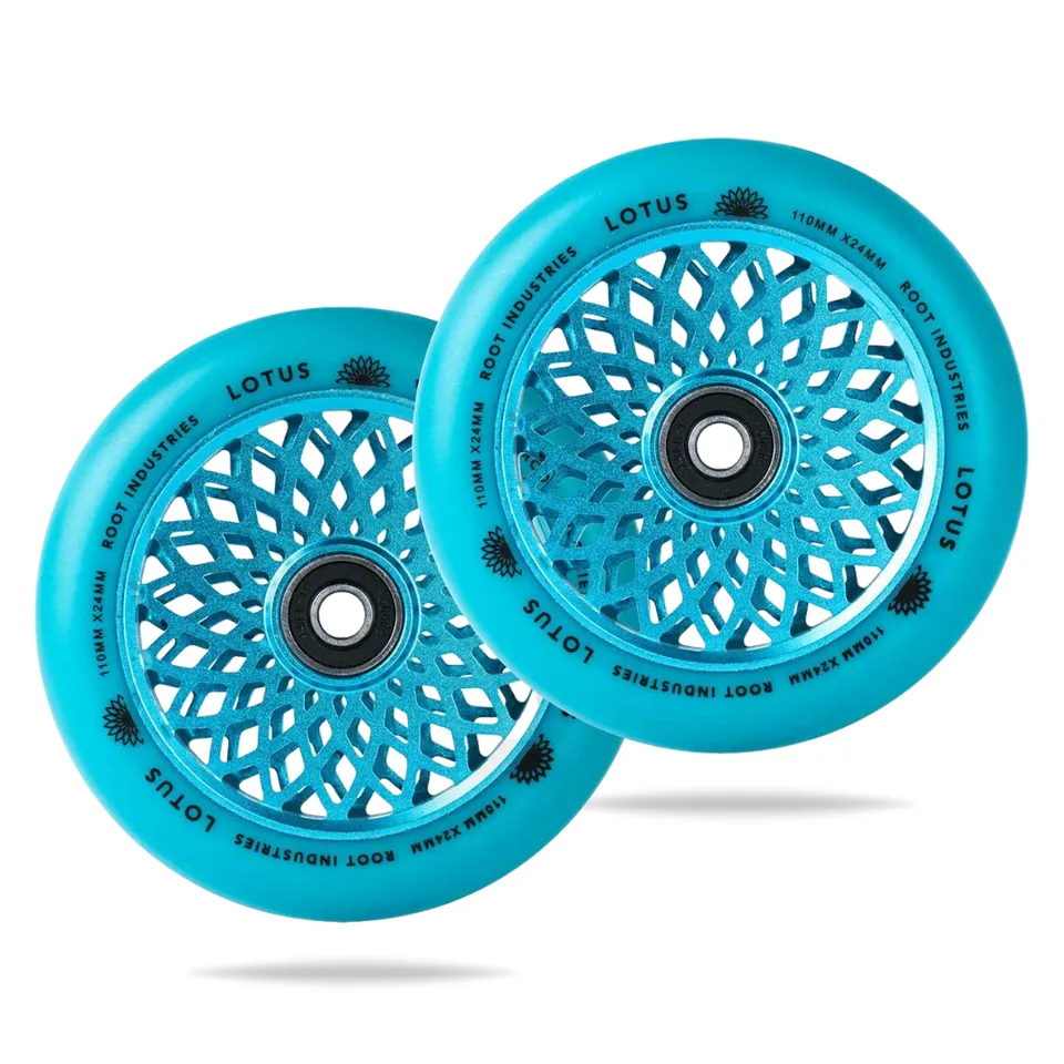 root-industries-lotus-110mm-stunt-scooter-rollen-blau-blau-paar image 1