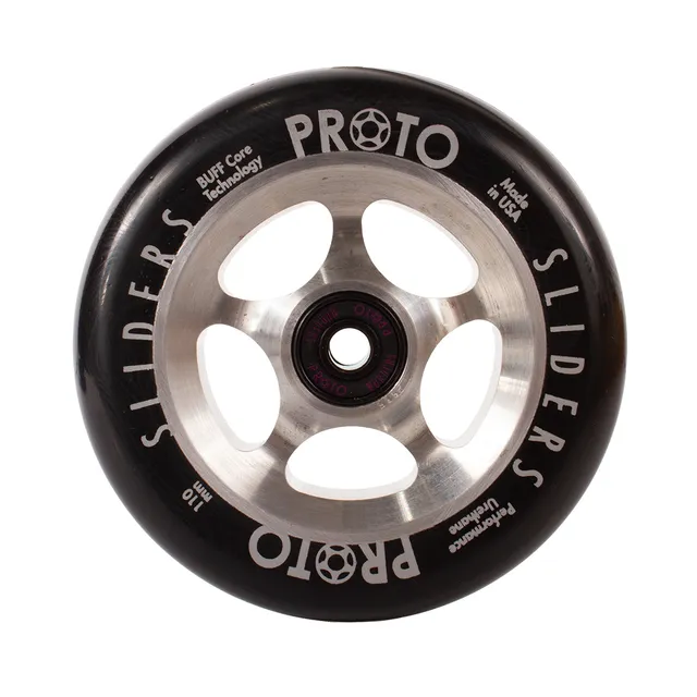 proto-sliders-classic-rollen-110mm-24mm-black-on-raw-paar image 1
