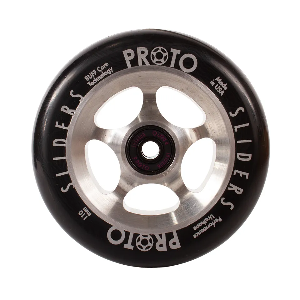 proto-sliders-classic-rollen-110mm-24mm-black-on-raw-paar image 1